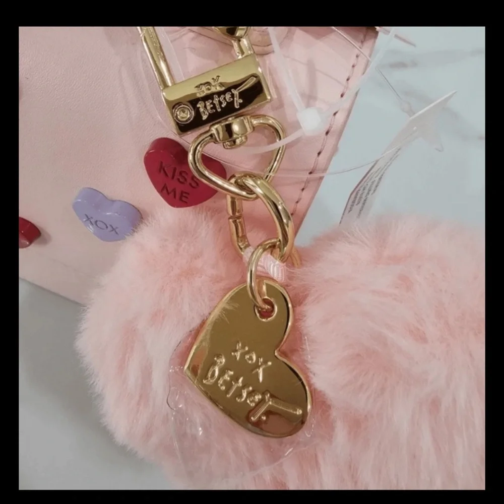 Betsey Johnson Pink Heart Mini Bag New - Picture 4 of 4